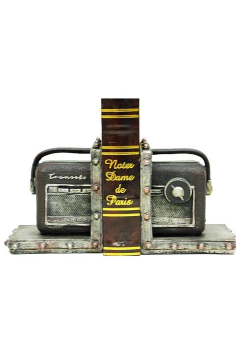 rüzgaravm Kitap Stoper Radyo Kahverengi Modeli Dekoratif Hediyelik