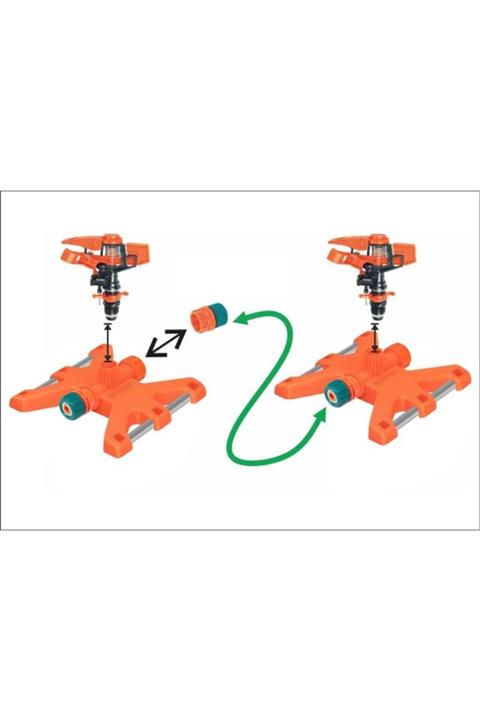 Sayım 2 Adet Metal Sehpalı Bahçe-çim Sulama Fıskiyesi Sprink+lüx Rekor
