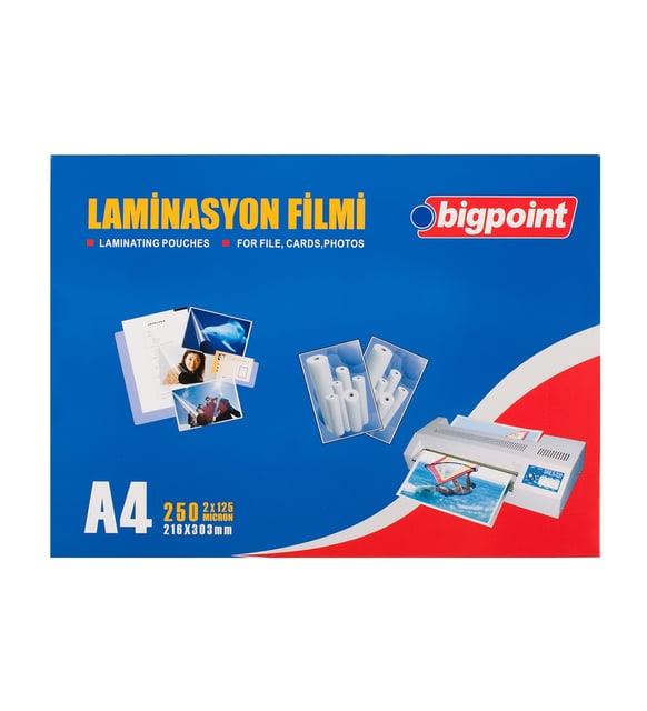 Bigpoint Laminasyon Filmi A4 125 Mikron 100'lü Kutu
