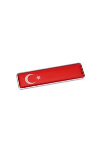 Knmaster Türkiye Bayrağı Tasarımlı Damlalı Alüminyum Sticker