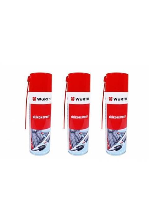 Würth 3 Adet Silikon Sprey 500 ml Plastik Sesi Keser Made In Germany