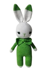 OYUNCAKPARK Yeşil Miniş Tavşan Uyku Arkadaşı Amigurumi Organik Oyuncak