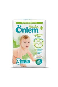 ÖNLEM Botanika Bebek Bezi Jumbo Paket Midi 3 Beden 68 Adet (4-9 KG)