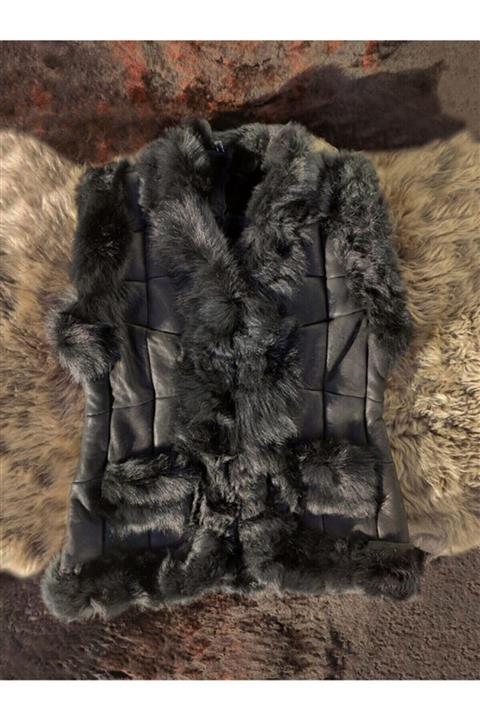 deri Kadın Içi Kürklü Hakiki Yelek