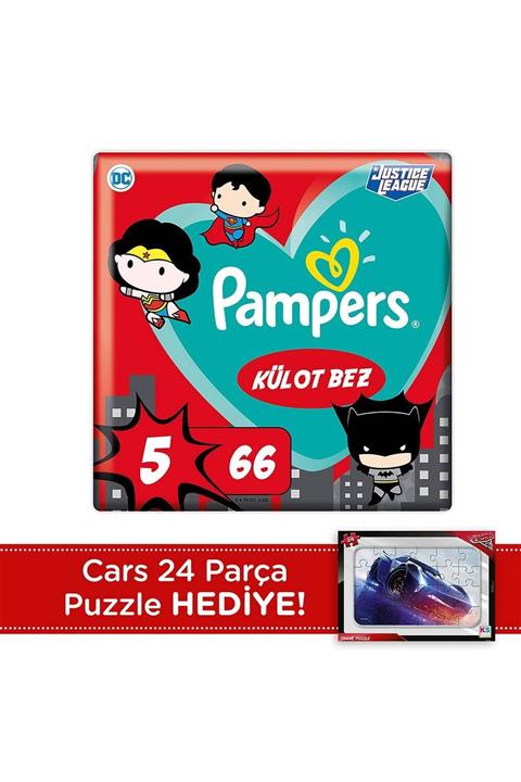 Prima Külot Bezi Süper Kahraman Serisi 5 Beden 66'lı + Cars 24 Parça Puzzle