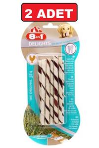 8in1 Delights Pro Dental Twisted Sticks Tavuklu Burgu Çubuğu 2 Adet 10lu 55gr