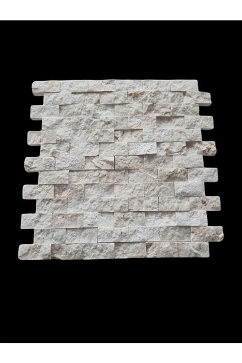 edoğaltaş Bej Patlatma Fileli Doğal Taş (0.53m2)