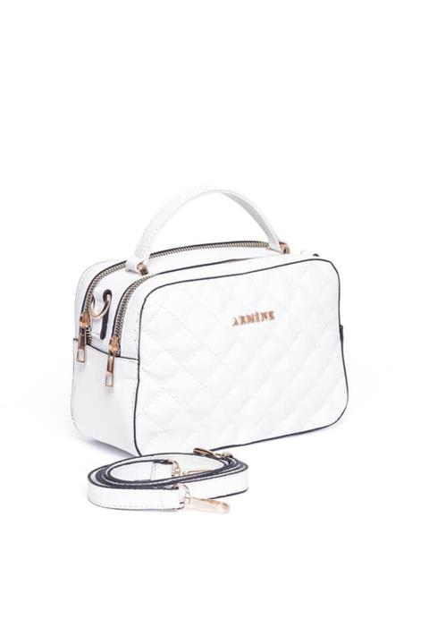 Armine Kadın Beyaz Ayarlanabilir Askılı Çanta