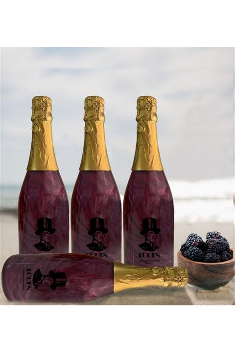 Lüpen Alkolsüz Simli Lux  Böğürtlen Aromalı 750 ml 4 Adet