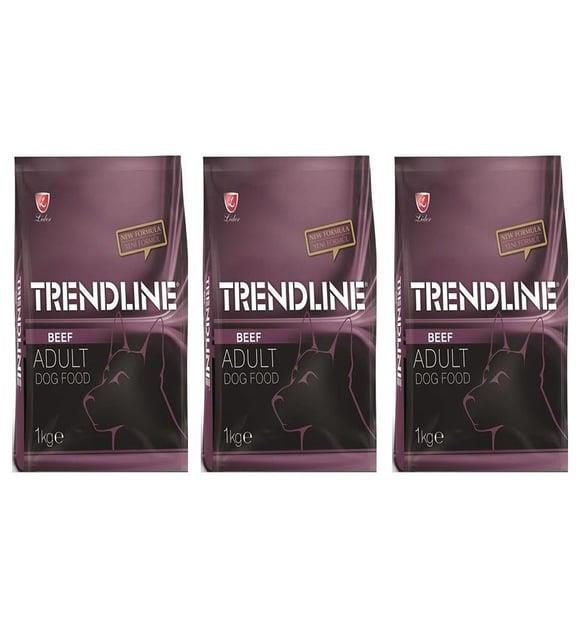 Trendline Biftekli Yetişkin Köpek Maması 1 Kg 3 Adet