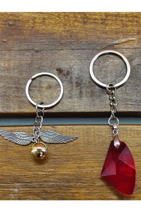 ema Harry Potter Felsefe Taşı Ve Snitch Anahtarlık Seti