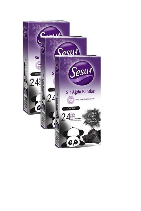 Sesu Şeker Içermeyen Ağda Bandı Kömürlü 24'lü X3 Adet