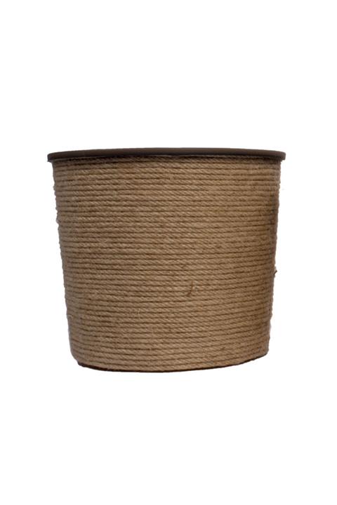 Halat Dekor Jüt Hasır Halat Saksı Küçük Boy 10 Litre 27 Cm Çap 23 Cm Yükseklik