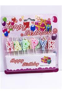 HİMARRY Parti Malzemeleri Happy Birthday Renkli Mum