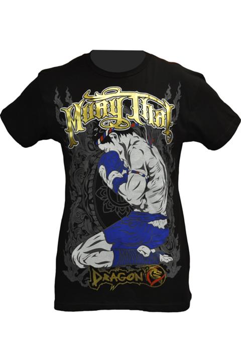 Dragon Unisex Siyah Waikuru Kick Boks Ve Muay Thai Tshirt