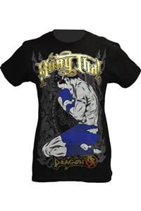 Dragon Unisex Siyah Waikuru Kick Boks Ve Muay Thai Tshirt