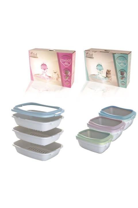 Wodoti Elekli Açık Kedi Tuvaleti 60 cm x 43 cm x 18 cm