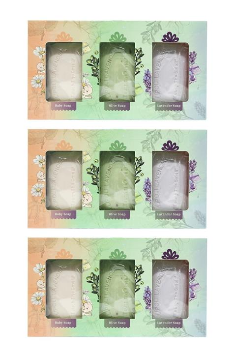 Gallipoli Lavender Doğal Bitkisel Lavanta Yağlı Hediyelik Sabun Seti 300 gr 3 Adet