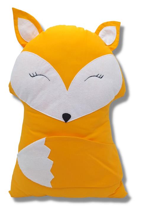 TRİSTCO Tilki Figürlü Dolgulu Sevimli Korumalık Oyun /uyku Arkadaşı Beşik Içi Peluş Yastık