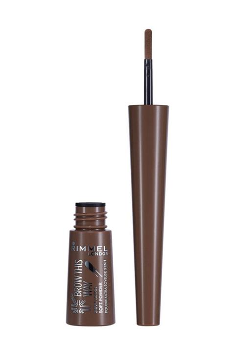 RIMMEL LONDON Kaş Pudrası - Brow This Way Brow Shake Powder 002 Medium Brown 3614223393435
