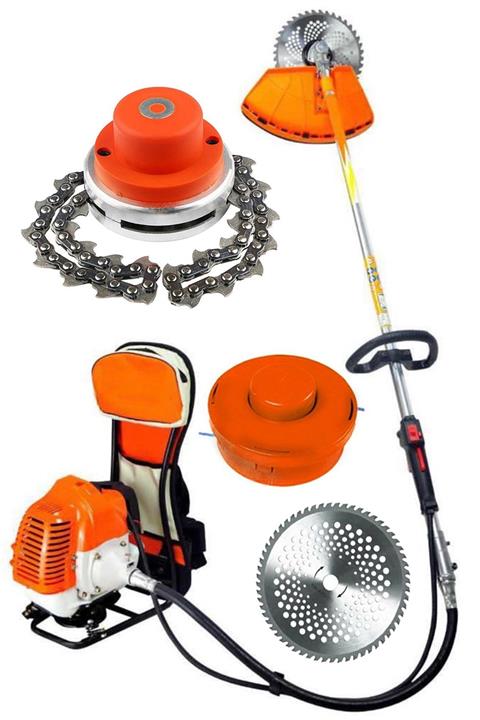 DEKOPRO POWER TOOLS Alman 6 Hp Sırt Tipi Benzinli Motorlu Tırpan Ot Çalı Çim Biçme Canavar Başlıklı