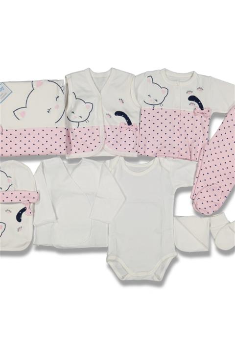 Gaye Bebe Kedili 10 Parça Yeni Doğan Seti