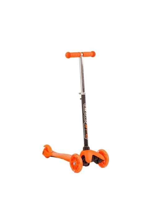 Mashotrend Işıklı 3 Kademeli Turuncu Scooter - 3 Tekerlekli Scooter - Frenli Scooter