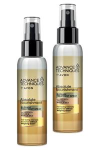 AVON Advance Techniques Argan Ve Marula Yağı Içeren Çift Fazlı Saç Spreyi 100 ml İkili Set