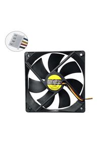 WOZLO 9 Cm Kasa Fanı - 90mm 12v Dc Kasa Soğutucu Fan Sessiz - 4 Pinli