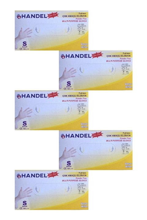 HANDEL 5 Kutu Pudrasız Beyaz ''s'' Benden Çok Amaçlı Poşet Eldiven