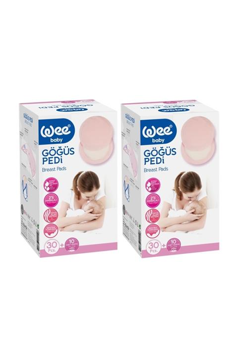 Wee Baby Baby Klasik Göğüs Pedi (30+10'Lu) 80 Adet 2 Li Set (2Pk*40)