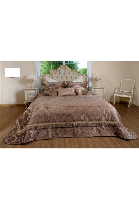 Tekstilfuarı Miranda Beıge Yatak Örtüsü