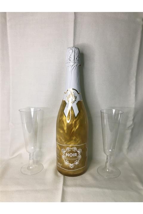 Noir Simli Koyu Sarı Kavun Aromalı Gazlı İçecek 750ml + 2 Adet Bardak