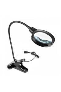 ESMİNAshop 12 Led Clipslı Işıklı Büyüteç,işıklı Masa Lambası Çalışma Lambası
