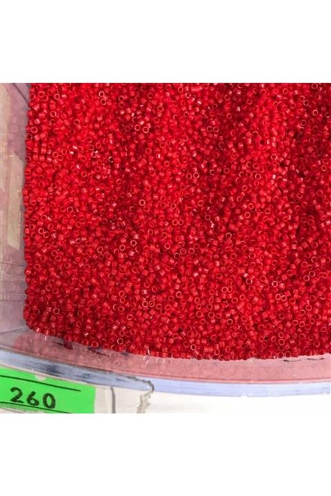 Bihızlı Miyuki Boncuk ( Delica Db 11-0 Kesim Kod: 260 ) Kırmızı Renk ( 2 gram )