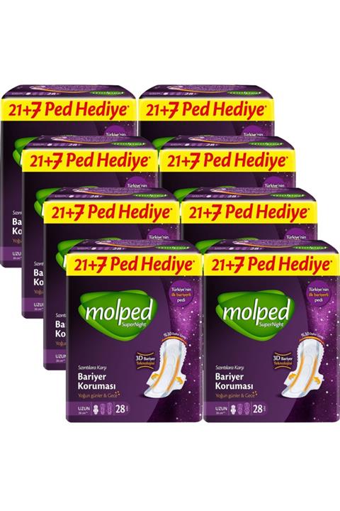 Molped Supernight Uzun Dev Ekonomik Paketi 28'Li x 8 Paket