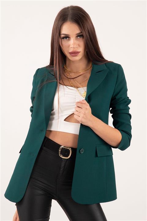 Feminist Zümrüt Vatkalı Kadın Blazer Ceket 0105110