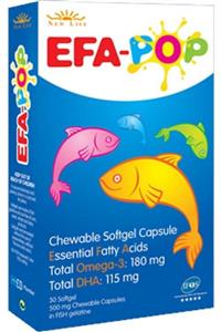 New Life Newlife Efa Pop 30 Kapsül Çiğnenebilir Balık Yağı