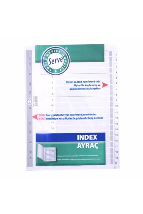 Serve 1-20 Rakamlı Ayraç 5326