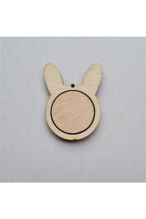DecorOF Kolye Kasnağı Tavşan- 10 Adet (4mm Kontraplak)