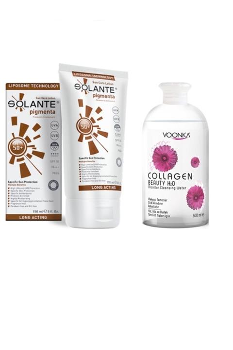 Solante Lekelenmeye Yatkın Ciltlere Özel Pigmenta 150 Ml + H o Micellar Temizleme Suyu 500ml