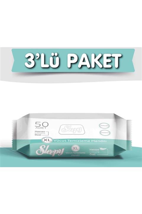 Sleepy 3'Lü Vücut Temizleme 50 Adet 150 Yaprak