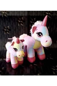 Selay Oyuncak Peluş Unicorn Pony 20 Cm Ve 15 Cm Ikili Oyuncak Hediyelik