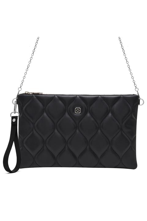 Desa Guyana Siyah Kadın Kapitoneli Portföy Çanta