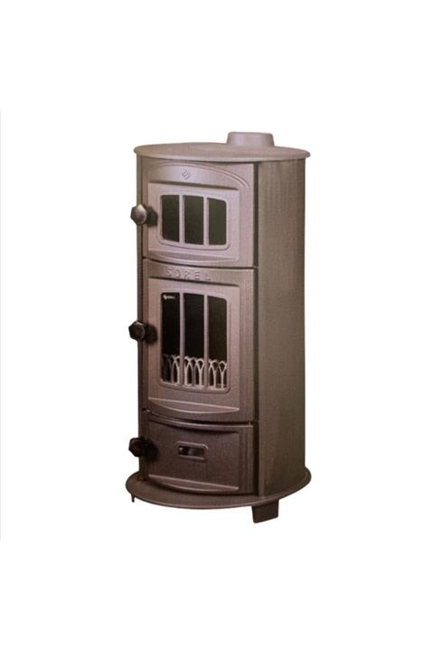 Sürel Yuvarlak Şömine Soba Siyah