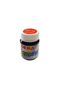 Deka Transparent 25 ml . 02-16 Zinnober Açık Kırmızı Cam Boyası