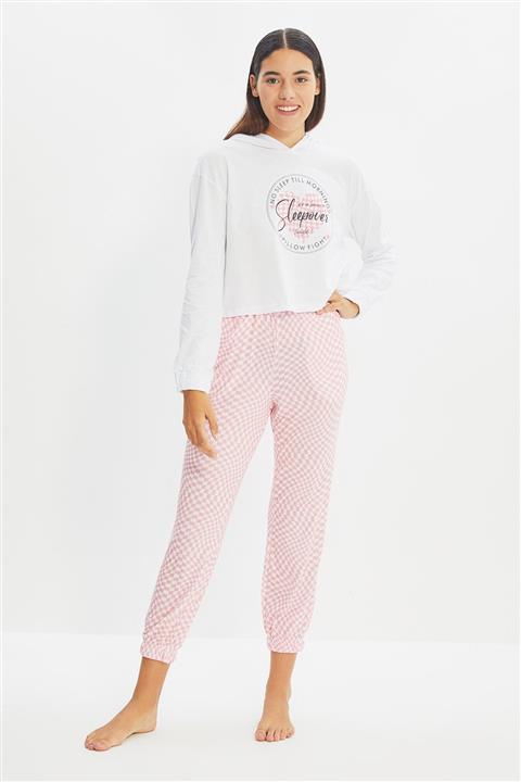 TRENDYOLMİLLA Çok Renkli Baskılı Örme Pijama Takımı THMAW22PT0317