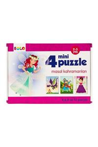 Eolo Masal Kahramanları 4lü Mini Çocuk Puzzle 30 Parça