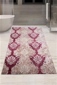 Bonny Home Şark Mürdüm 160x230 cm Tek Parça Banyo Paspası Kaymaz Taban Büyük Ebat Banyo Halısı