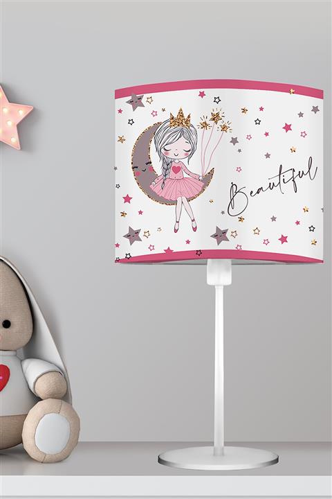 Homamia Başucu Abajur Aydaki Kız